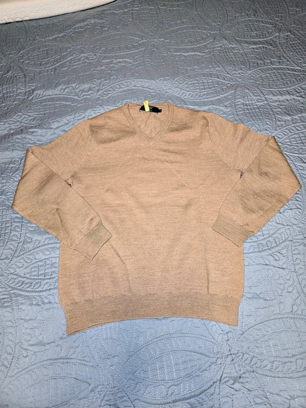 J.Crew Merino Wool V-Neck Sweater Light Brown Size Medium